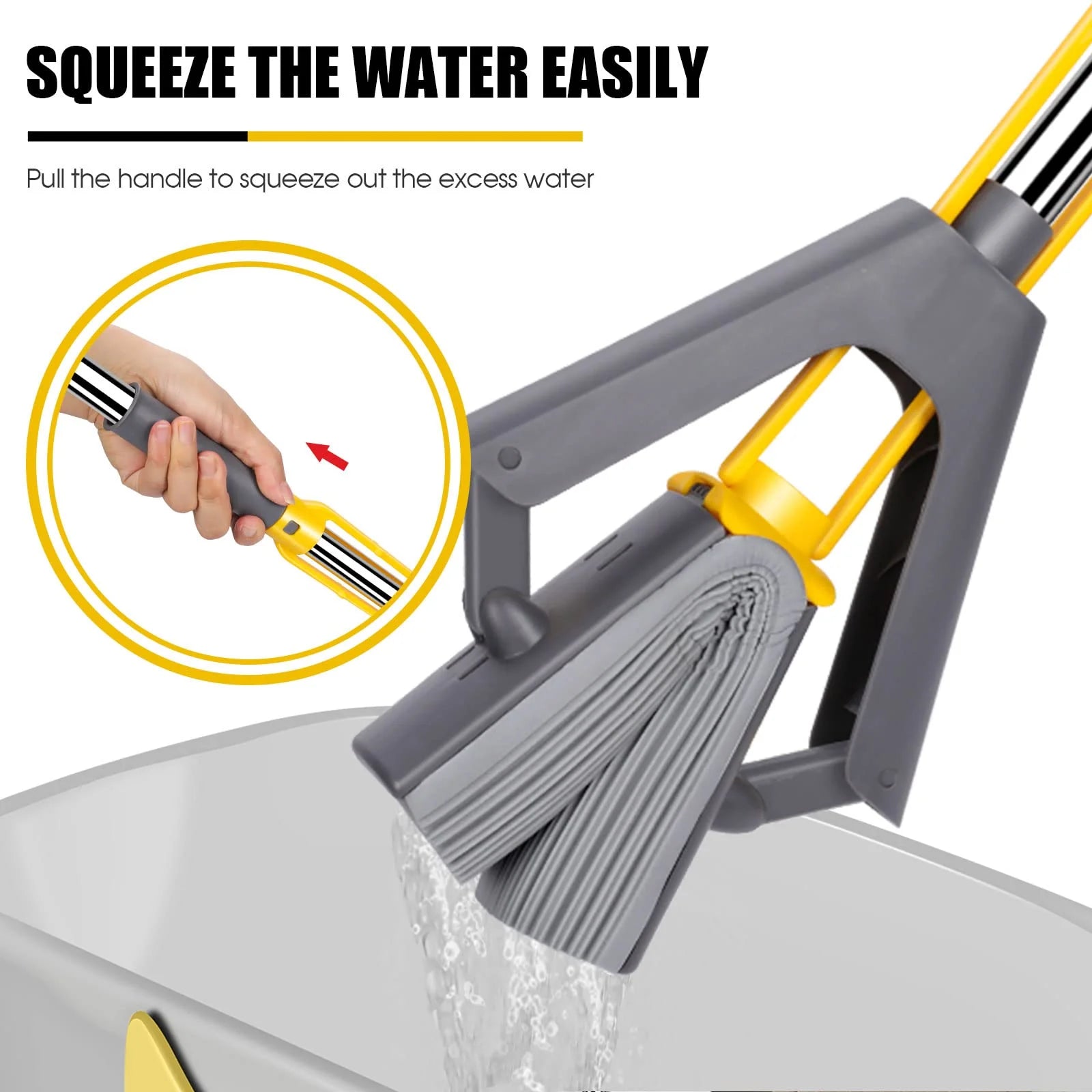 Multi-Purpose Foldable Floor Cleaning Squeeze Mop Wiper
